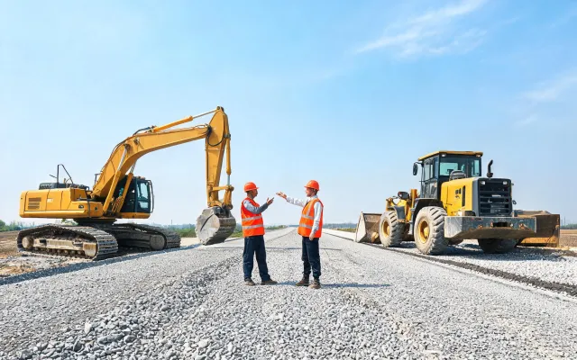 Mentorship on road construction site